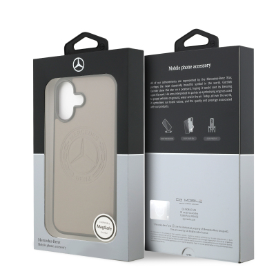 Apple iPhone 17 Kılıf Mercedes Benz Orjinal Lisanslı M-safe Şarj Özellikli Hakiki Deri Nostaljik Yıldız Dizayn Kapak - 17