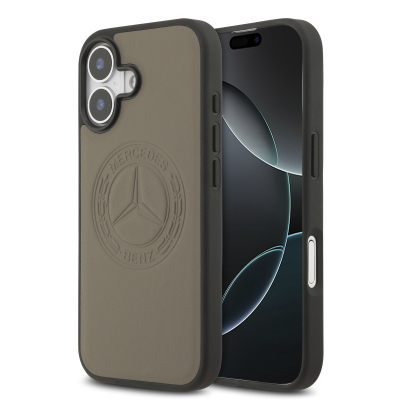 Apple iPhone 17 Kılıf Mercedes Benz Orjinal Lisanslı M-safe Şarj Özellikli Hakiki Deri Nostaljik Yıldız Dizayn Kapak - 3