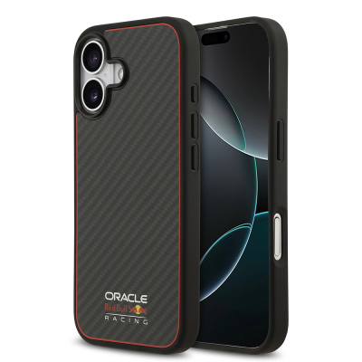 Apple iPhone 17 Kılıf Redbull Orjinal Lisanslı M-safe Şarj Özellikli Karbon Fiber Parlayan Logolu Kevlar Kapak - 1