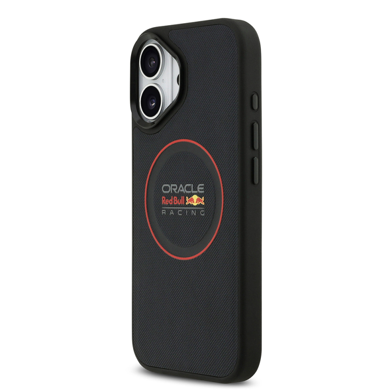 Apple iPhone 17 Kılıf Redbull Orjinal Lisanslı M-safe Şarj Özellikli Kırmızı Halka ve Logo Kabartmalı PU Deri Kapak - 3