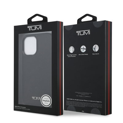 Apple iPhone 17 Kılıf TUMI M-safe Şarj Özellikli Deri Noktalı Dizayn Kapak - 9