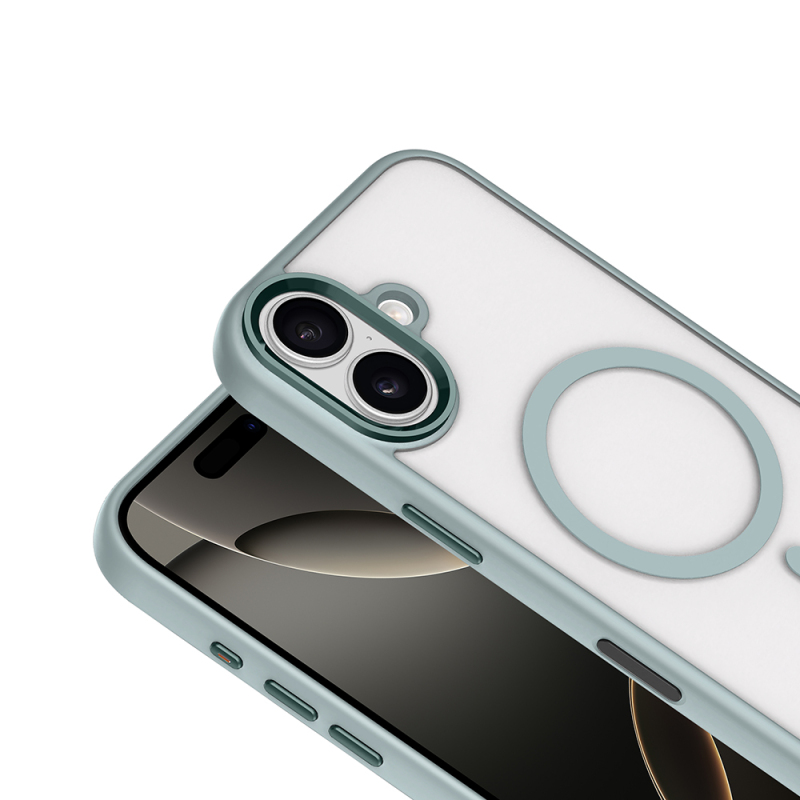 Apple iPhone 17 Kılıf Wireless Şarj Özellikli Zore Krom M-safe Silikon Kapak - 15