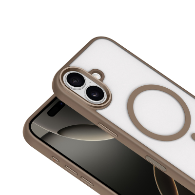 Apple iPhone 17 Kılıf Wireless Şarj Özellikli Zore Krom M-safe Silikon Kapak - 16