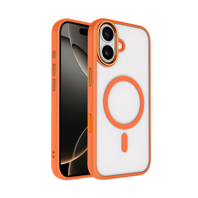 Apple iPhone 17 Kılıf Wireless Şarj Özellikli Zore Krom M-safe Silikon Kapak - 2