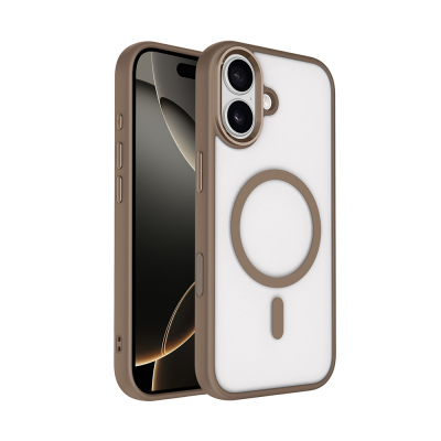 Apple iPhone 17 Kılıf Wireless Şarj Özellikli Zore Krom M-safe Silikon Kapak - 6