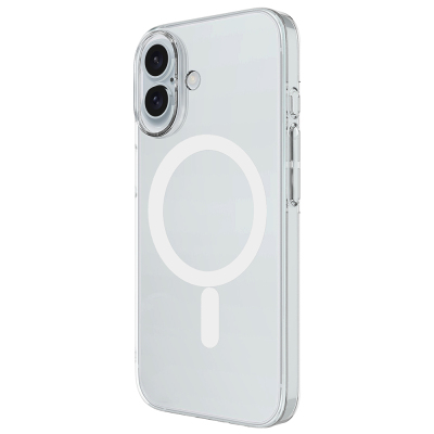 Apple iPhone 17 Kılıf Zore M-safe Şarj Özellikli Şeffaf Kamera Çerçeveli Porto Kapak - 3