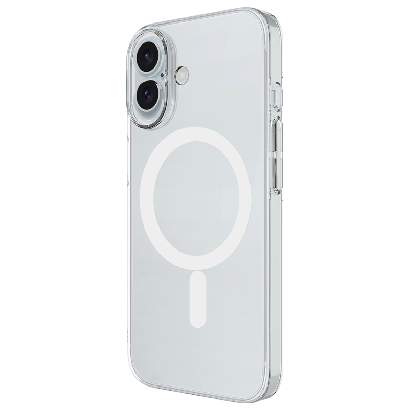 Apple iPhone 17 Kılıf Zore M-safe Şarj Özellikli Şeffaf Kamera Çerçeveli Porto Kapak - 3