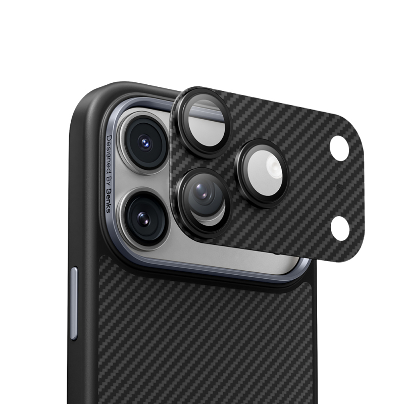 Apple iPhone 17 Pro Benks ArmorWarrior Serisi 600D Kevlar Kamera Lens Koruyucu - 6