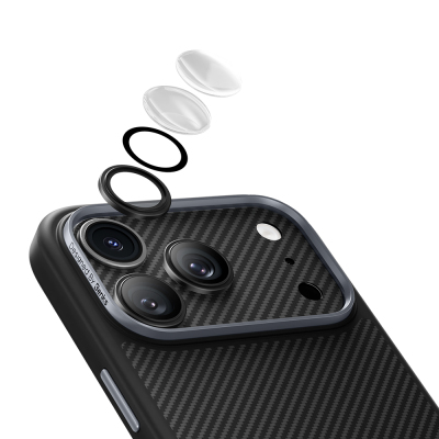 Apple iPhone 17 Pro Benks ArmorWarrior Serisi 600D Kevlar Kamera Lens Koruyucu - 9