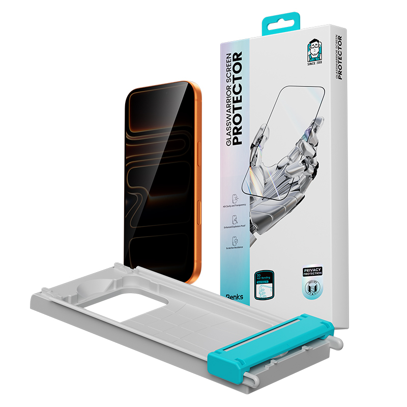 Apple iPhone 17 Pro Benks Glass Warrior 2.0 EZFita Privacy Ghost Glass Screen Protector + Easy Application Tool - 16