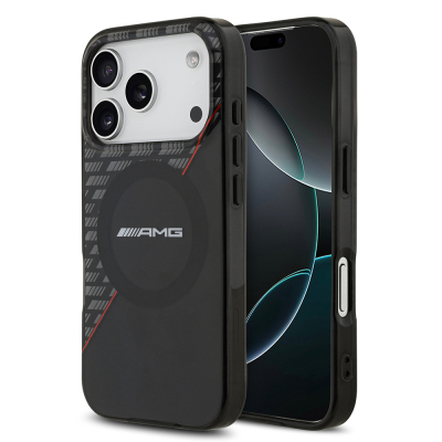 Apple iPhone 17 Pro Case AMG Original Licensed M-Safe Charging Feature Dual Layer Red Cross Striped Cover - 1