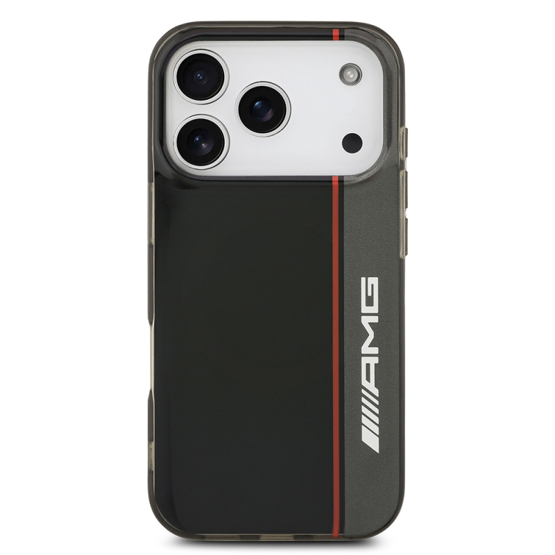 Apple iPhone 17 Pro Case AMG Original Licensed M-Safe Charging Feature IML Print Logo Double Layer Bow Lines Cover - 4