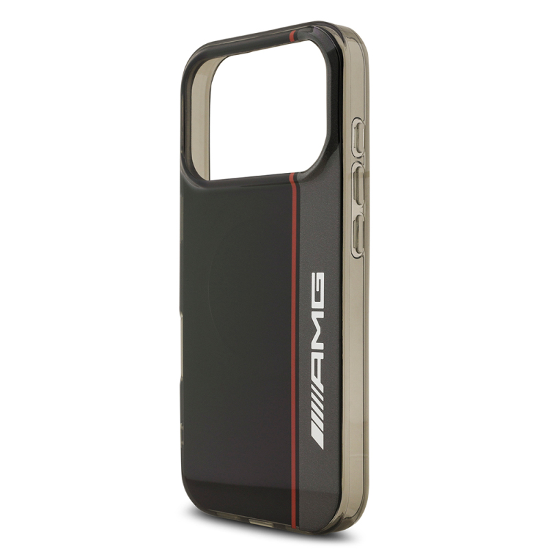 Apple iPhone 17 Pro Case AMG Original Licensed M-Safe Charging Feature IML Print Logo Double Layer Bow Lines Cover - 7