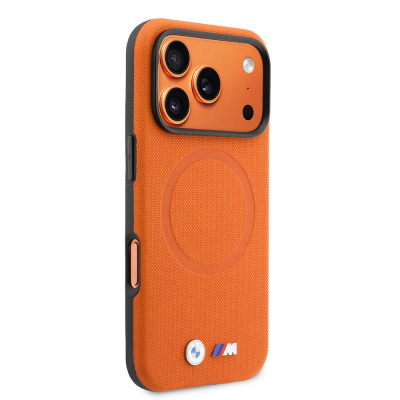 Apple iPhone 17 Pro Case, BMW Original Licensed, M-safe Charging Enabled, Ring Design, M Logo, PU Leather Cover - 4