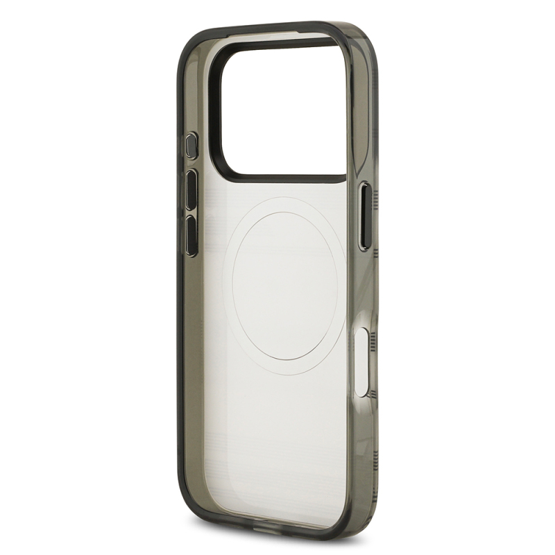 Apple iPhone 17 Pro Case BMW Original Licensed M-Safe Charging Feature Metal Camera Button Horizontal Stripe M Design Cover - 17