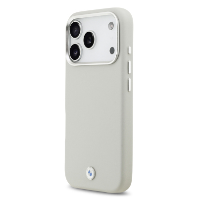 Apple iPhone 17 Pro Case BMW Original Licensed M-Safe Charging Feature Metal Logo Full Cover Leather Cover - 13