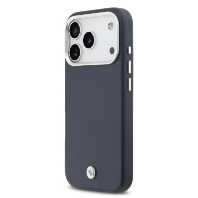 Apple iPhone 17 Pro Case BMW Original Licensed M-Safe Charging Feature Metal Logo Full Cover Leather Cover - 20