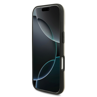 Apple iPhone 17 Pro Case BMW Original Licensed M-Safe Charging Feature Metal Logo Perforated M Design Leather Cover - 28