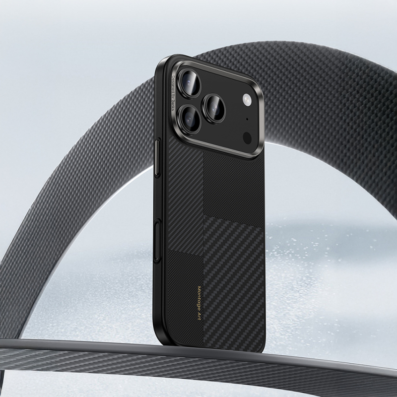 Apple iPhone 17 Pro Case Carbon Fiber Benks Montage Hybrid ArmorPro Kevlar Cover with M-safe Charging Feature - 8