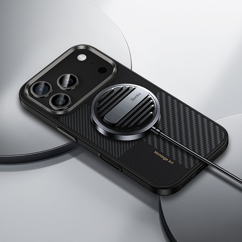 Apple iPhone 17 Pro Case Carbon Fiber Benks Montage Hybrid ArmorPro Kevlar Cover with M-safe Charging Feature - 11