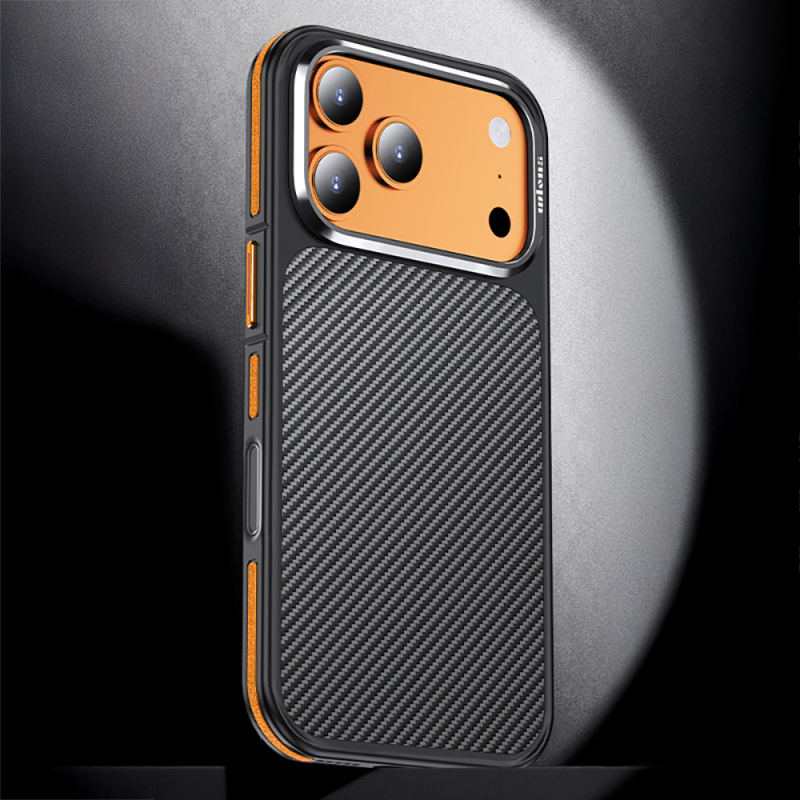 Apple iPhone 17 Pro Case Carbon Fiber Look Wlons Marine Cover - 19
