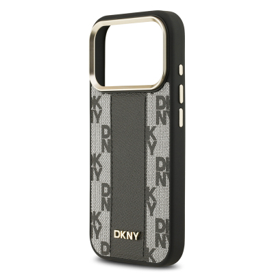 Apple iPhone 17 Pro Case DKNY Original Licensed M-safe Charging Feature 3D Printed Checkered Pattern Cover - 14