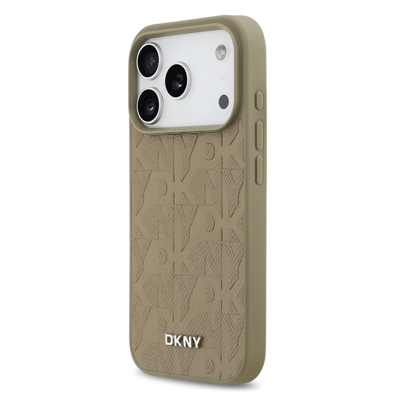Apple iPhone 17 Pro Case DKNY Original Licensed M-safe Charging Feature 3D Printed Grid Pattern Cover - 4