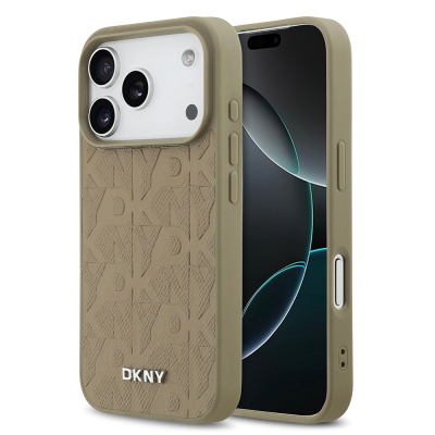Apple iPhone 17 Pro Case DKNY Original Licensed M-safe Charging Feature 3D Printed Grid Pattern Cover - 2