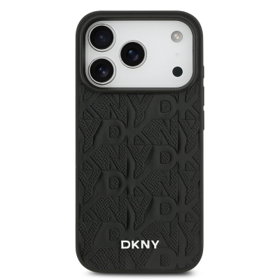 Apple iPhone 17 Pro Case DKNY Original Licensed M-safe Charging Feature 3D Printed Grid Pattern Cover - 12