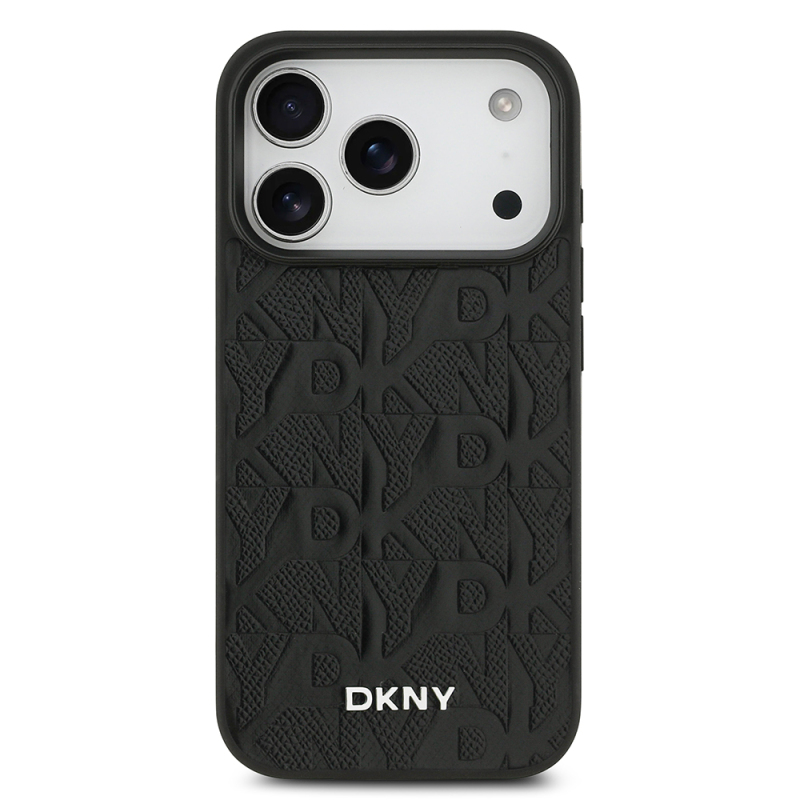 Apple iPhone 17 Pro Case DKNY Original Licensed M-safe Charging Feature 3D Printed Grid Pattern Cover - 12