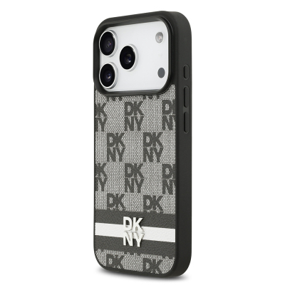 Apple iPhone 17 Pro Case DKNY Original Licensed M-safe Charging Feature 3D Printed Metal Logo Cover - 3