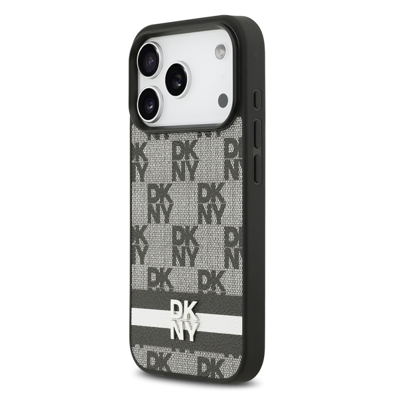 Apple iPhone 17 Pro Case DKNY Original Licensed M-safe Charging Feature 3D Printed Metal Logo Cover - 3