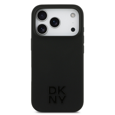 Apple iPhone 17 Pro Case DKNY Original Licensed M-Safe Charging Feature Metal Logo Silicone Cover - 5