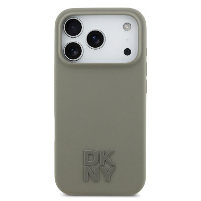 Apple iPhone 17 Pro Case DKNY Original Licensed M-Safe Charging Feature Metal Logo Silicone Cover - 12