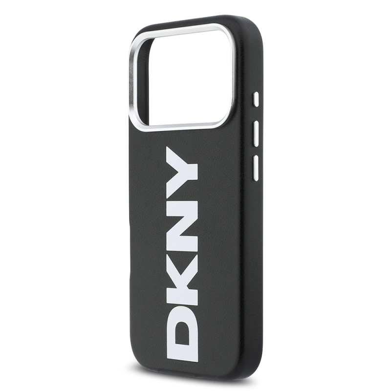 Apple iPhone 17 Pro Case DKNY Original Licensed M-safe Charging Feature PU Large Vertical Logo Cover - 16