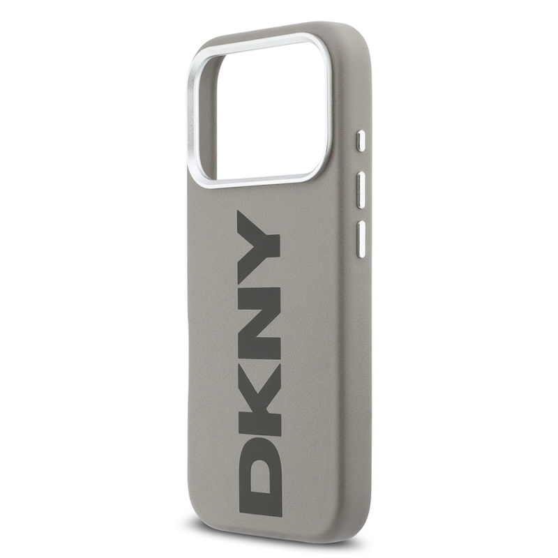 Apple iPhone 17 Pro Case DKNY Original Licensed M-safe Charging Feature PU Large Vertical Logo Cover - 23