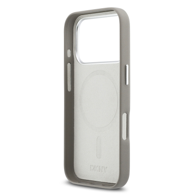 Apple iPhone 17 Pro Case DKNY Original Licensed M-safe Charging Feature PU Large Vertical Logo Cover - 24