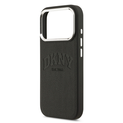Apple iPhone 17 Pro Case DKNY Original Licensed M-safe Charging Feature PU Leather Embossed Cover - 8