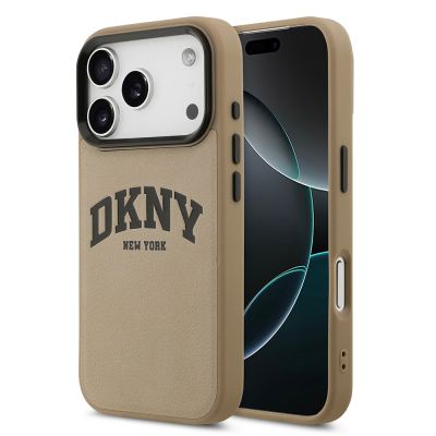 Apple iPhone 17 Pro Case DKNY Original Licensed M-safe Charging Feature PU Leather Embossed Cover - 3