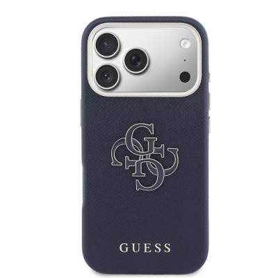 Apple iPhone 17 Pro Case Guess Original Licensed 4G Large Metal Camera Frame PU Leather Resin Cover - 19