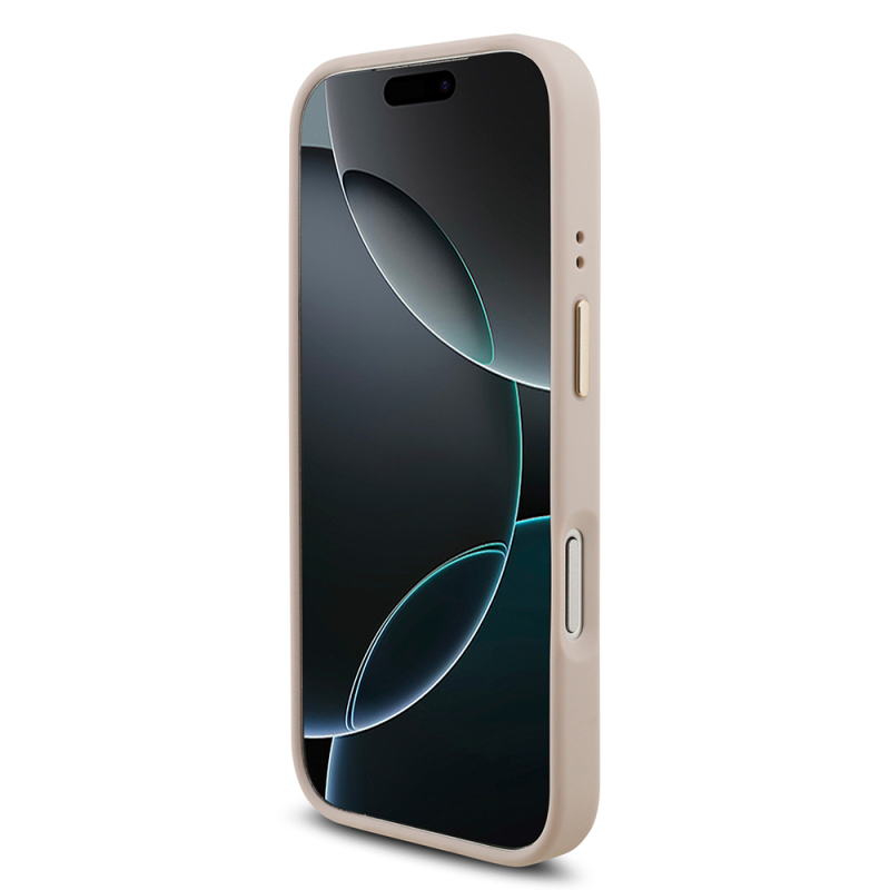 Apple iPhone 17 Pro Case Guess Original Licensed 4G Large Metal Logo Thick Strap Cover - 16