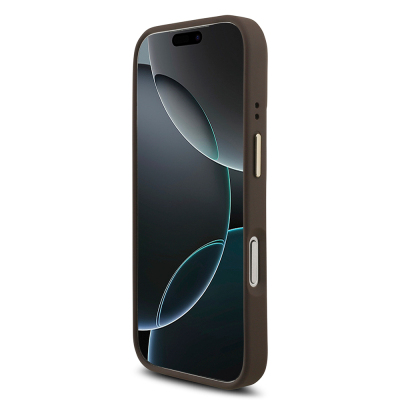 Apple iPhone 17 Pro Case Guess Original Licensed 4G Large Metal Logo Thick Strap Cover - 24