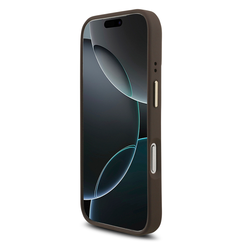 Apple iPhone 17 Pro Case Guess Original Licensed 4G Large Metal Logo Thick Strap Cover - 24