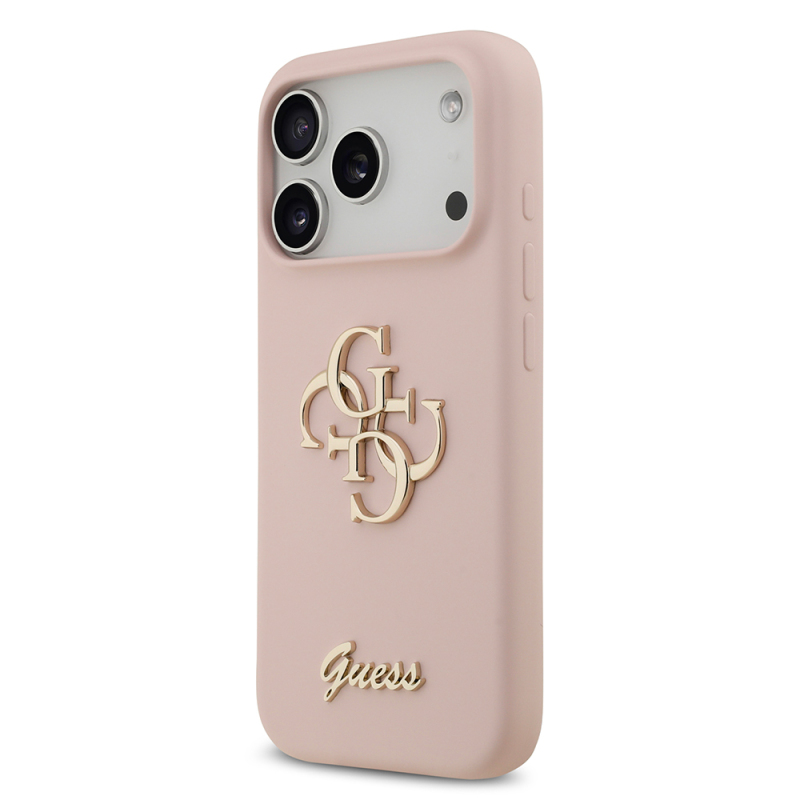 Apple iPhone 17 Pro Case Guess Original Licensed Grained Text Logo Cover - 20