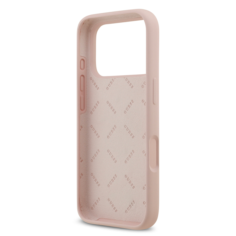 Apple iPhone 17 Pro Case Guess Original Licensed Grained Text Logo Cover - 25