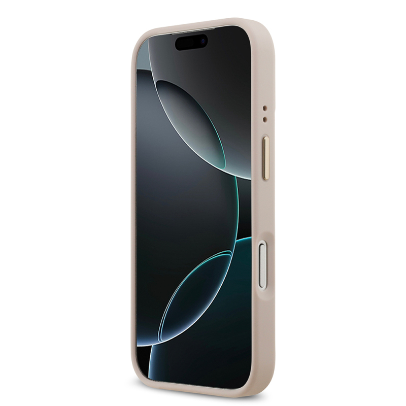 Apple iPhone 17 Pro Case Guess Original Licensed M-safe Charging Feature 4G Patterned PU Metal Plate Classic Logo Cover - 20