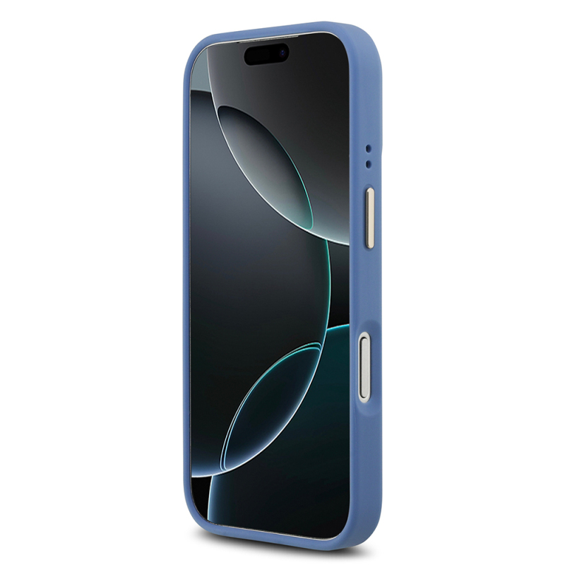 Apple iPhone 17 Pro Case Guess Original Licensed M-safe Charging Feature Gold Metal Camera Frame PU Leather 4G Patterned Text Logo Cover - 23