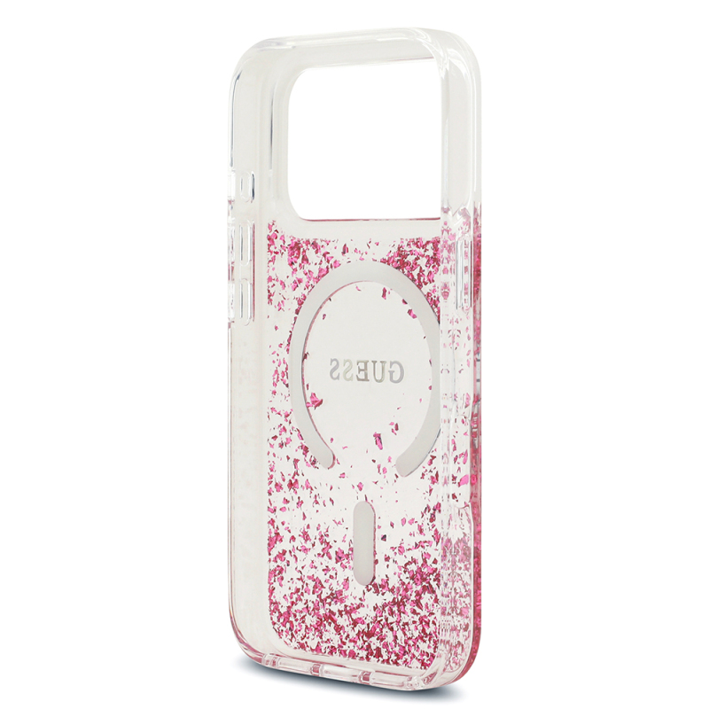 Apple iPhone 17 Pro Case Guess Original Licensed M-safe Charging Transparent Resin Bottom Cover - 9