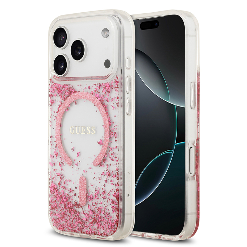 Apple iPhone 17 Pro Case Guess Original Licensed M-safe Charging Transparent Resin Bottom Cover - 2