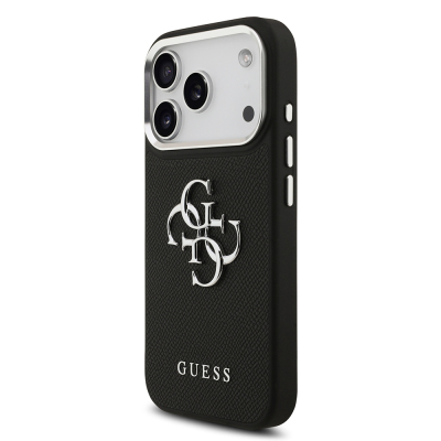 Apple iPhone 17 Pro Case Guess Original Licensed PU Leather 4G Large Metal Logo Design Cover - 3